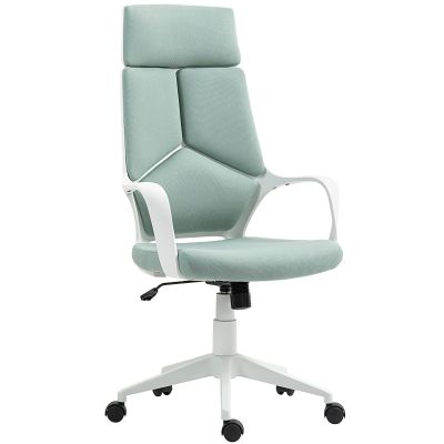 HOMCOM Scaun pentru Birou sau Gaming în Material Textil cu Spătar Înalt Verde | Aosom Romania