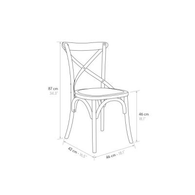 PAZZO DESIGN Scaun Oscar, alb, set de 4 scaune | Aosom Romania
