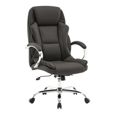 Scaun birou manager Verxian pakoworld negru pu 70x68x116cm