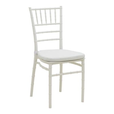 Scaun cu perna Tiffany Alb 40x40x88 cm