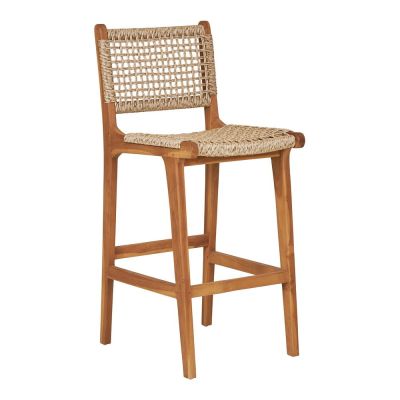 Scaun de bar în culoare naturală din lemn de tec (înălțime șezut 60 cm) Derby – House Nordic
