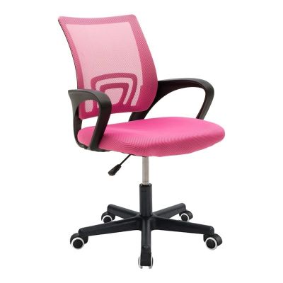 Scaun de birou Berto 2, Pako World, Roz-Negru, 60x48x85-95 cm