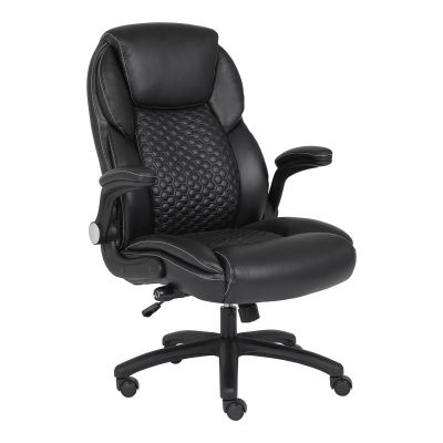 Scaun de birou Desain,Pako World, PU, Negru, 74x73x108-116 cm