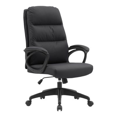 Scaun de birou Enfiria, Pako World, Negru, 66x66x110-122 cm