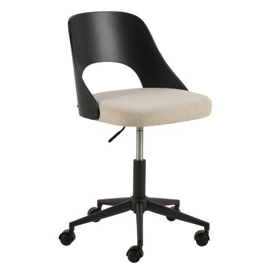 Scaun de birou negru-bej Lucy – Actona