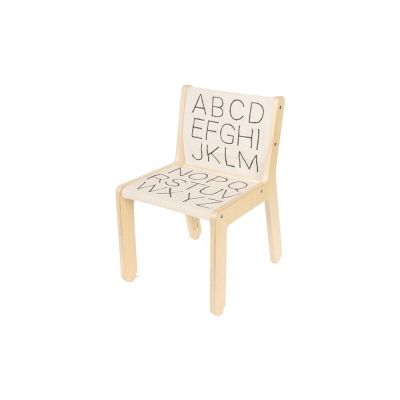 Scaun de copii bej/în culoare naturală ABC – Lorena Canals