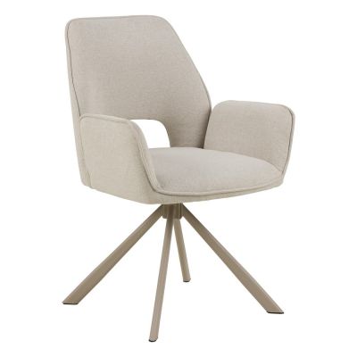 Scaun de dining bej cu cotiere Graham – Actona