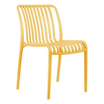 Scaun de dining galben din plastic Glee – Leitmotiv