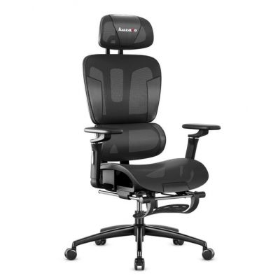 Scaun de gaming Huzaro Combat 7.9, Max 140 kg, Cotiere cu reglare 5D, Suport picioare, Spatar si tetiera reglabila, Mesh HD (Negru)