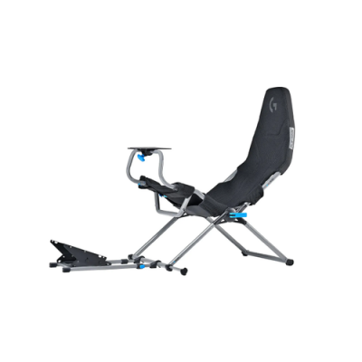 Scaun de gaming Playseat Challenge X, Logitech G Edition, Pliabil, Compatibil universal cu console si seturi volan cu pedale (Negru/Gri)