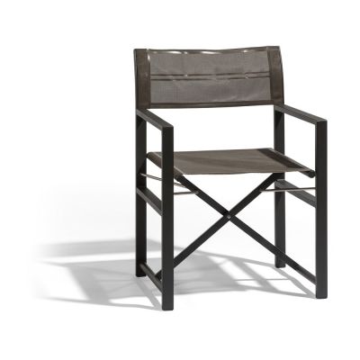 Scaun de grădină gri antracit din metal Alexa – Diphano