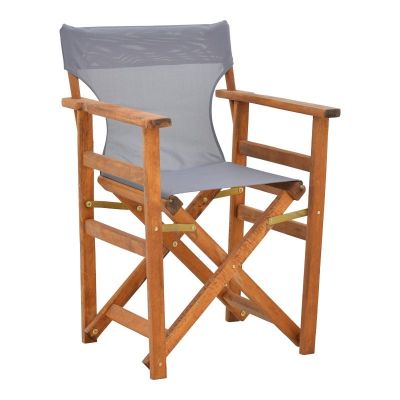 Scaun de regizor Kompa, Pako World, Lemn, Fag, Textil Gri
