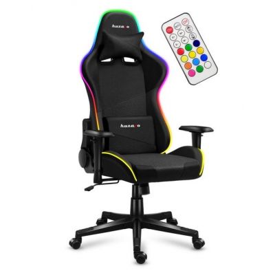 Scaun gaming Huzaro Force 6.3 RGB Mesh, 130 kg, iluminare LED, spuma turnata, design ergonomic, material respirabil (Negru)
