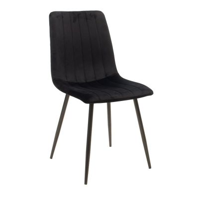 Scaun Noor, Pako World, Catifea, Negru, 44x53x86 cm