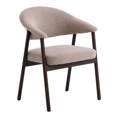 Scaune de dining bej cu cotiere 2 buc. din lemn de stejar Elk – Unique Furniture