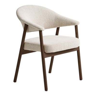 Scaune de dining crem cu cotiere 2 buc. din lemn de stejar Elk – Unique Furniture
