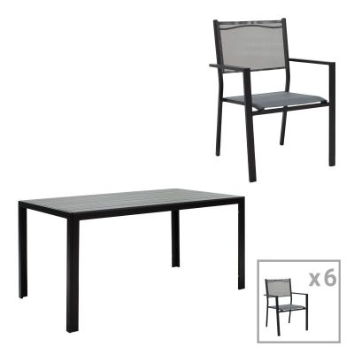Set de gradina Nares-Moly, Pako World, 7 piese, Negru, Textil