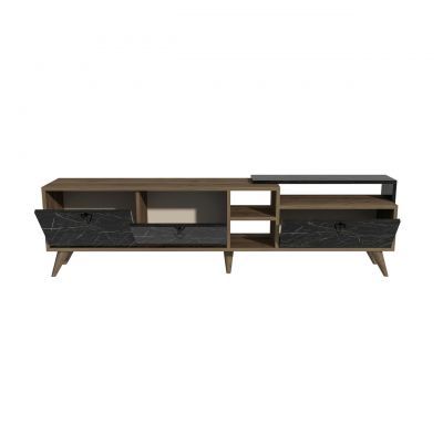 Set de scaune, Beckley, Rubi, MDF , Gri/Negru