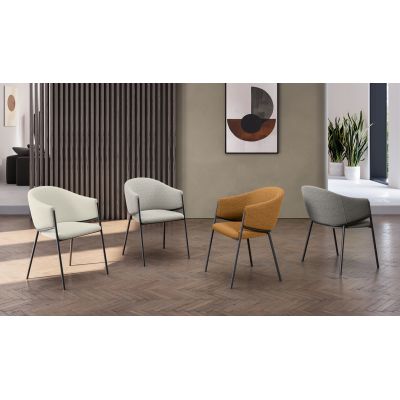 STONES Scaun acoperit cu material textil ușor de curățat. 53cm X 60cm H. 78cm | Aosom Romania