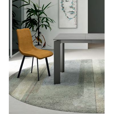STONES Scaun acoperit cu material textil ușor de curățat. Picioare din metal vopsit 45cm X 56cm H. 86cm | Aosom Romania