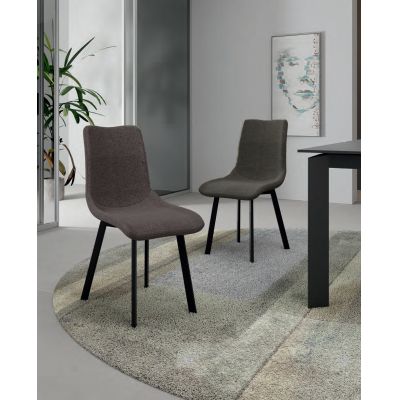 STONES Scaun acoperit cu material textil ușor de curățat. Picioare din metal vopsit 45cm X 56cm H. 86cm | Aosom Romania