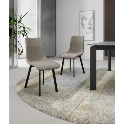 STONES Scaun acoperit cu material textil ușor de curățat. Picioare din metal vopsit 45cm X 56cm H. 86cm | Aosom Romania