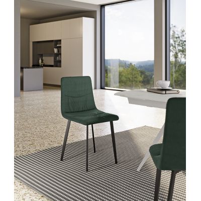 STONES Scaun acoperit cu material textil ușor de curățat. Picioare din metal vopsit 46cm X 55cm H. 87.5cm | Aosom Romania