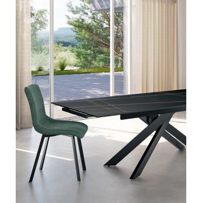 STONES Scaun acoperit cu material textil ușor de curățat. Picioare din metal vopsite 45cm X 56cm H. 86cm | Aosom Romania