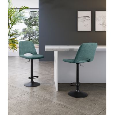 STONES Scaun cu ridicare pe gaz, acoperit cu material textil ușor de curățat. Picioare metalice vopsite. 45cm X 52cm H. 88,5/103,5cm | Aosom Romania