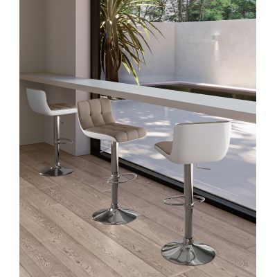 STONES Scaun din piele ecologică 36cm X 38.5cm H. 83/98cm | Aosom Romania