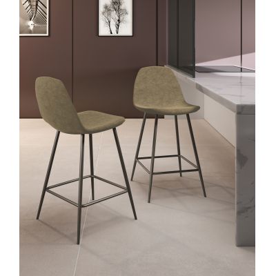 STONES Scaun din piele ecologică 42cm X 52cm H. 93cm | Aosom Romania