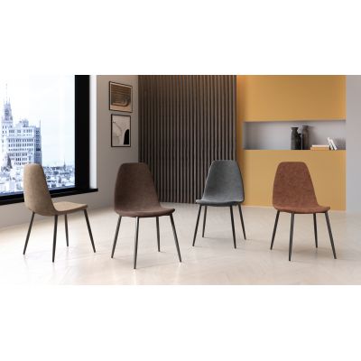 STONES Scaun din piele ecologică 44cm X 50cm H. 84cm | Aosom Romania