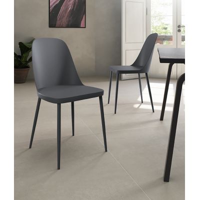 STONES Scaun din polipropilenă 46cm X 55cm H. 80cm | Aosom Romania