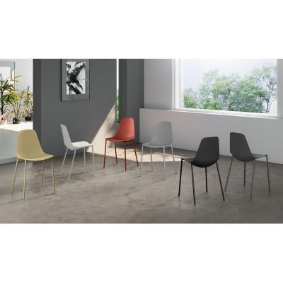 STONES SCAUN DIN POLIPROPILENĂ 49cm X 48.5cm H. 88cm | Aosom Romania
