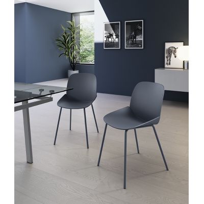STONES Scaun din polipropilenă 55cm X 46cm H. 79cm | Aosom Romania