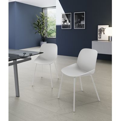 STONES Scaun din polipropilenă 55cm X 46cm H. 79cm | Aosom Romania