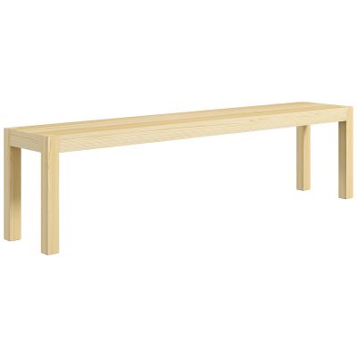 HOMCOM Bancă de ședere, loc pentru 3 persoane, până la 330 kg, pin, 175x33x45 cm | Aosom Romania