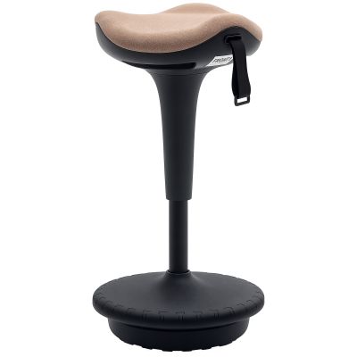 HOMCOM Scaun de echilibru, șezut mobil, rotativ, reglabil în înălțime, ergonomic, 34 x 34 x 68,5-83,5 cm, Maro | Aosom Romania