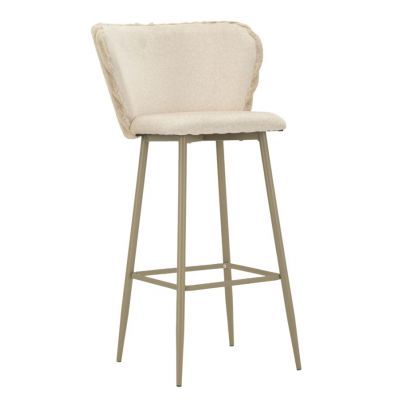 Mauro Ferretti Scaun De Bar Alaska -B- Crem Set 2 Bucăți Cm 55X58X106 (Înălțime Scaun Cm 77) | Aosom Romania
