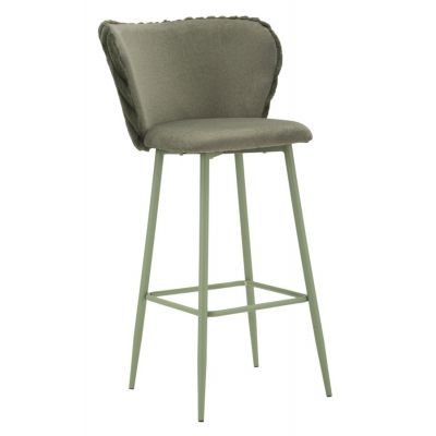Mauro Ferretti Scaun De Bar Alaska -B- Verde Set 2 Bucăți Cm 55X58X106 (Înălțime Șezut Cm 77) | Aosom Romania
