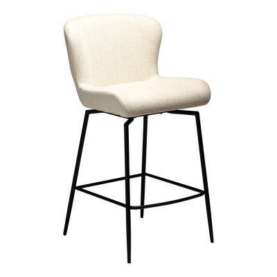 Scaun de bar crem tapițat (înălțime șezut 67,5 cm) Glam – DAN-FORM Denmark