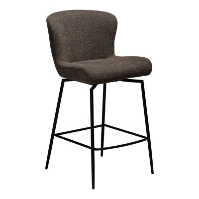 Scaun de bar maro tapițat (înălțime șezut 67,5 cm) Glam – DAN-FORM Denmark