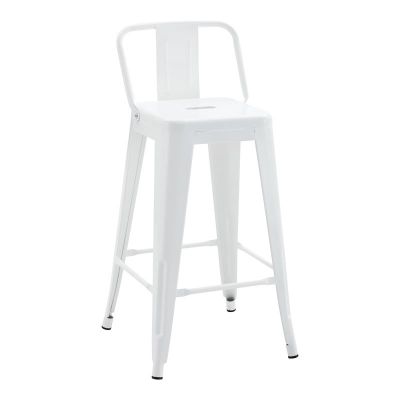 Scaun de bar Utopia, Pako World, Alb, 42x42x86 cm