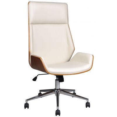 Scaun de birou directorial US116 Calisto, alb, 60x65x111-118 cm