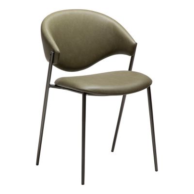 Scaun de dining kaki din imitație de piele Zone – DAN-FORM Denmark