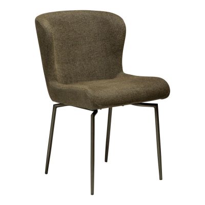 Scaun de dining kaki tapițat Glam – DAN-FORM Denmark