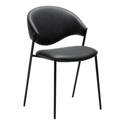 Scaun de dining negru din imitație de piele Zone – DAN-FORM Denmark
