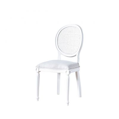 Scaun, Fairfax, Albero11, 50x47x98 cm, Lemn masiv, Alb