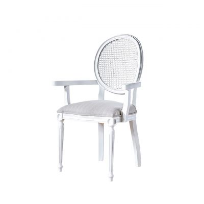 Scaun, Fairfax, Albero12, 50x47x100 cm, Lemn masiv, Alb