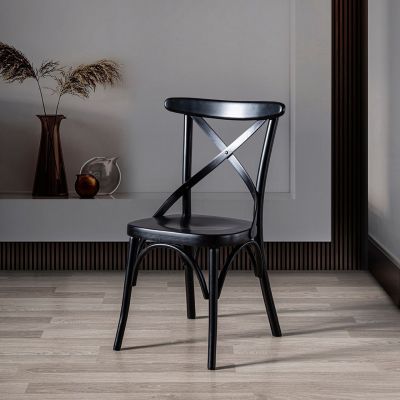Scaun, Fairfax, Albero15, 42x45x89 cm, 100% LEMN THONET , Negru